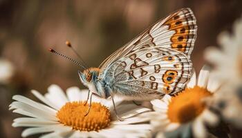 das zart Schmetterling beschwingt Flügel bestäuben das multi farbig Blumen generiert durch ai foto
