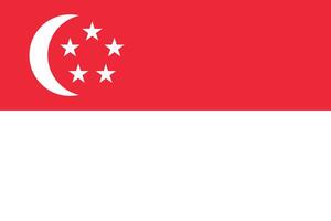Flagge von Singapur. das offiziell Farben und Proportionen sind richtig. National Flagge von Singapur. Singapur Flagge Illustration. foto