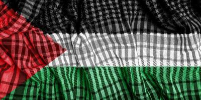 Flagge von Zustand von Palästina auf ein texturiert Hintergrund. Konzept Collage. foto