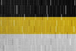 Russisch Kaiserliche Flagge mit ein doppelköpfig Adler. das zuerst offiziell Zustand Flagge von das Russisch Reich und das Flagge zum Feierlichkeiten auf das Textur. Konzept Collage. foto