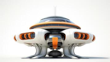 3d futuristisch Sci-Fi Stadt die Architektur Orange Ton mit organisch Wolkenkratzer, zum Wissenschaft Fiktion oder Fantasie Hintergründe, abstrakt Gebäude, generativ ai Illustration foto