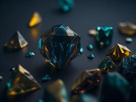 anders farbig Diamant. ai generiert foto