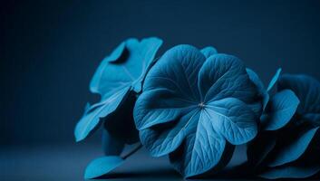Blau Blume abstrakt Pflanze. ai generiert foto