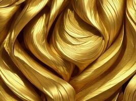 golden wellig Metall Textur, ai generiert foto