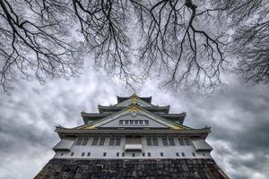 Schloss Osaka vom Park aus gesehen viewed foto