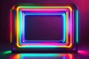 lila Neon- abstrakt Hintergrund generativ ai foto