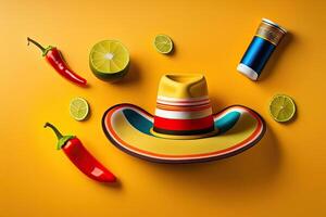 cinco de Mayo Hintergrund generativ ai foto