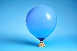 Blau Ballon auf Hintergrund generativ ai foto