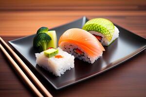 Sushi bereit zu Essen generativ ai foto