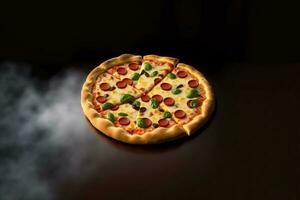 heiß frisch Pizza generativ ai foto