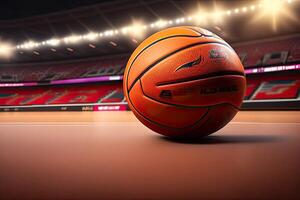 Basketball Ball und Sport Hintergrund Spielplatz foto