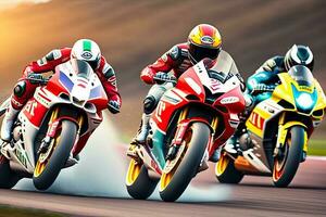 extrem Motorrad Sport Rennen Motor- foto