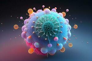 Virus Zelle Illustration generativ ai foto