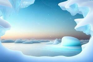 Eis Winter Hintergrund generativ ai foto