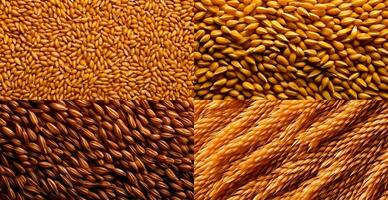 Weizen Körner, Mehl, Bäckerei Hintergrund - - ai generiert Bild foto