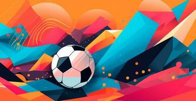 abstrakt Fußball Hintergrund, Sport Fußball Ball - - ai generiert Bild foto
