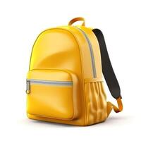 Schule Rucksack isoliert. Illustration ai generativ foto