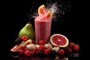 lecker frisch Smoothie. Illustration ai generativ foto