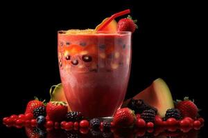 lecker frisch Smoothie. Illustration ai generativ foto