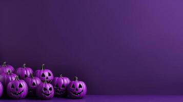 violett Halloween Hintergrund. Illustration ai generativ foto