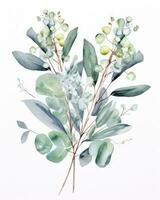 Aquarell Blumen- Hintergrund. Illustration ai generativ foto