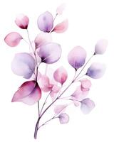 Aquarell Blumen- Hintergrund. Illustration ai generativ foto