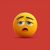 3d traurig Emoji. generativ ai foto