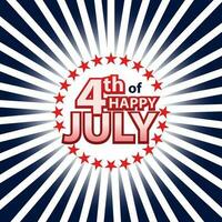 4 .. von Juli Unabhängigkeit Tag von USA Blau Farbe foto