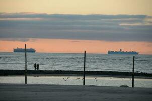 Sonnenuntergang beim Wangerooge Insel foto