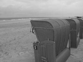 das Insel von borkum im das Deutsche Norden Meer foto