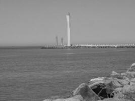 das Stadt von Ostende und das Belgier Küste foto