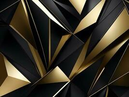 modern geometrisch abstrakt Gold schwarz futuristisch Hintergrund elegant Geschäft Präsentation Design foto