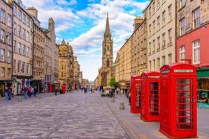 Straßenansicht von Edinburgh, Schottland, Vereinigtes Königreich