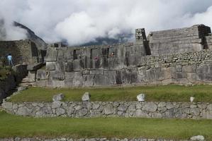 Machu Picchu ein peruanisches historisches Heiligtum im Jahr 1981 und ein Unesco-Weltkulturerbe im Jahr 1983 foto