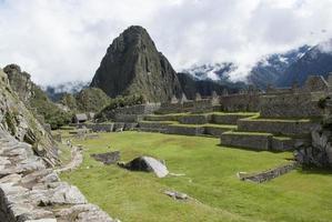 Machu Picchu ein peruanisches historisches Heiligtum im Jahr 1981 und ein Unesco-Weltkulturerbe im Jahr 1983 foto