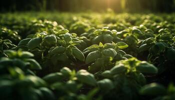 frisch organisch Tomate blühen im Sommer- Sonnenlicht generiert durch ai foto