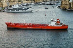 Pater pio iii, maltesisch Marine Schiff. Öl Produkte Tanker Transport Schiff. global Transport Industrie. foto