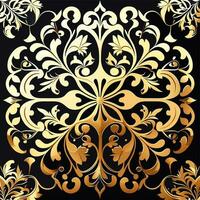 Gold vereiteln Blumen- Muster, nahtlos foto