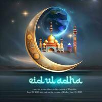 eid al adha Foto Moschee und Mond