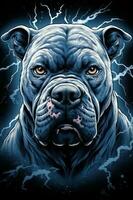 ai generativ wütend Hund Logo foto