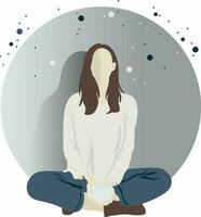 Meditation Leben Stil Illustration foto