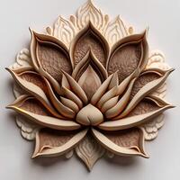 Lotus Blume, Paisley, indisch Ornament, ai generativ foto