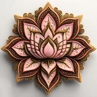 Lotus Blume, Paisley, indisch Ornament, ai generativ foto