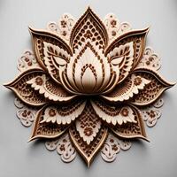 Lotus Blume, Paisley, indisch Ornament, ai generativ foto