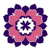 Blume Logo Vektor einfach abstrakt eben Mandala tätowieren Pflanze Farbe blühen Blümchen blühen Schablone foto