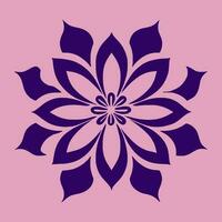 Blume Logo Vektor einfach abstrakt eben Mandala tätowieren Pflanze Farbe blühen Blümchen blühen Schablone foto
