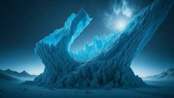 zu das Himmel von das Eisberg, Wasser Blau Erde ai generiert foto