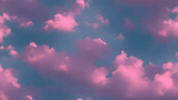 Rosa Wolken und dunkel Blau Hintergrund ai generiert foto