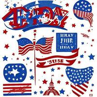glücklich Unabhängigkeit Tag, USA. 4 .. Juli glücklich Unabhängigkeit Tag. feiern Unabhängigkeit Tag im das USA foto
