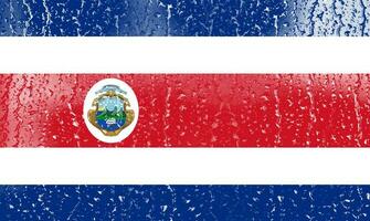 3d Flagge von Costa Rica auf ein Glas foto